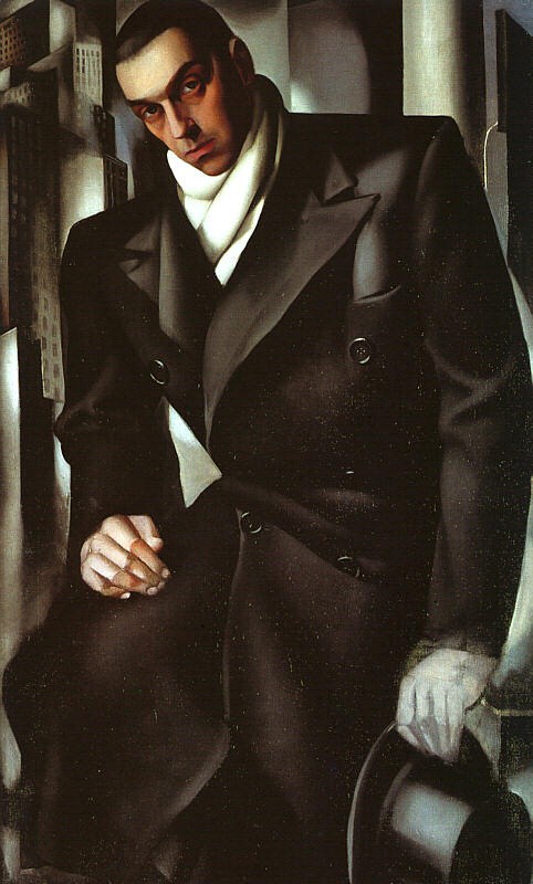 Tamara de Lempicka Portrait of Man in Overcoat